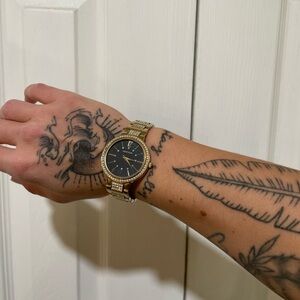 Gold and Black Watch